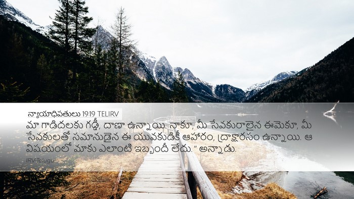 న్యాయాధిపతులు 19:19 TELIRV Bible Verse Image