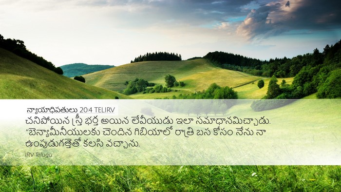 న్యాయాధిపతులు 20:4 TELIRV Bible Verse Image
