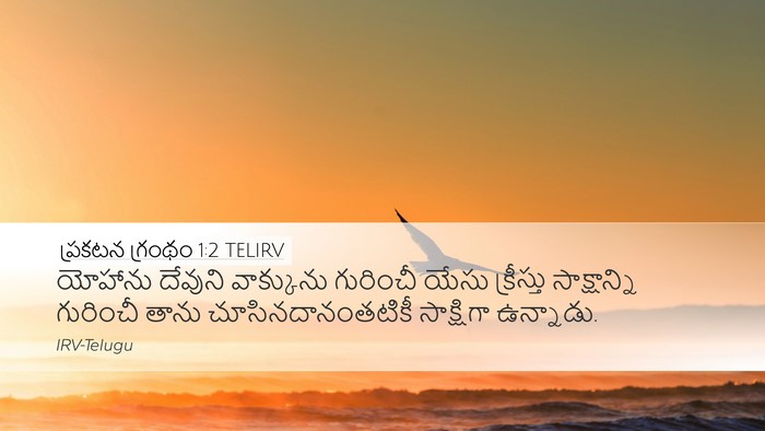 ప్రకటన గ్రంథం 1:2 TELIRV Bible Verse Image