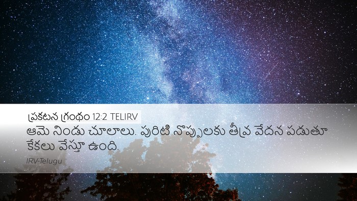 ప్రకటన గ్రంథం 12:2 TELIRV Bible Verse Image