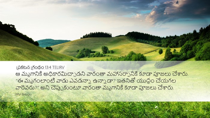 ప్రకటన గ్రంథం 13:4 TELIRV Bible Verse Image