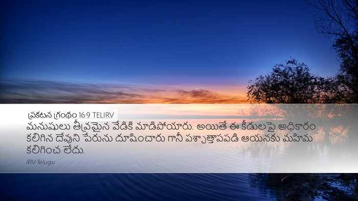 ప్రకటన గ్రంథం 16:9 TELIRV Bible Verse Image