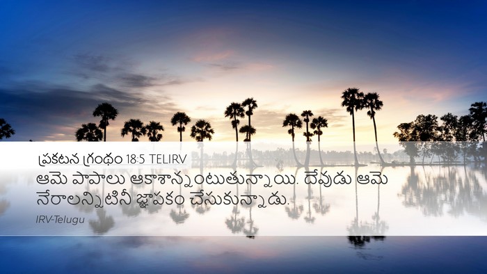 ప్రకటన గ్రంథం 18:5 TELIRV Bible Verse Image