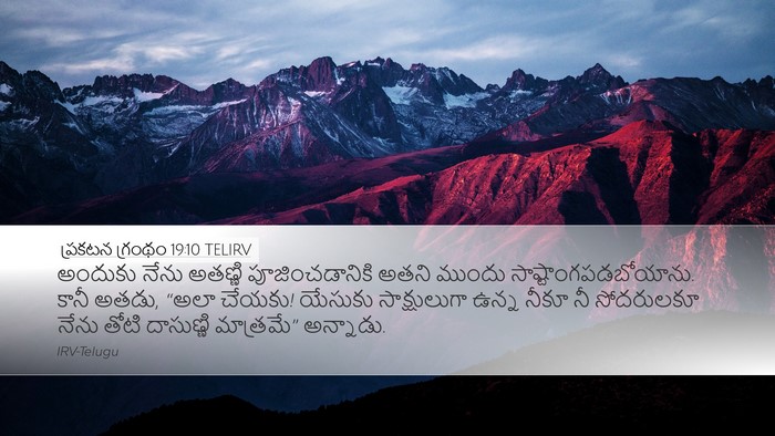 ప్రకటన గ్రంథం 19:10 TELIRV Bible Verse Image