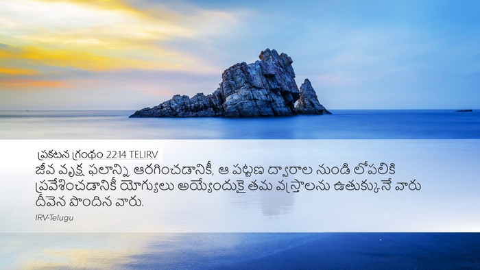 ప్రకటన గ్రంథం 22:14 TELIRV Bible Verse Image