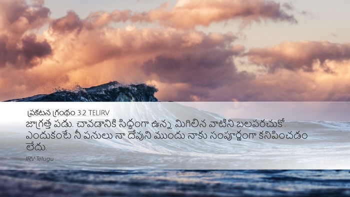 ప్రకటన గ్రంథం 3:2 TELIRV Bible Verse Image