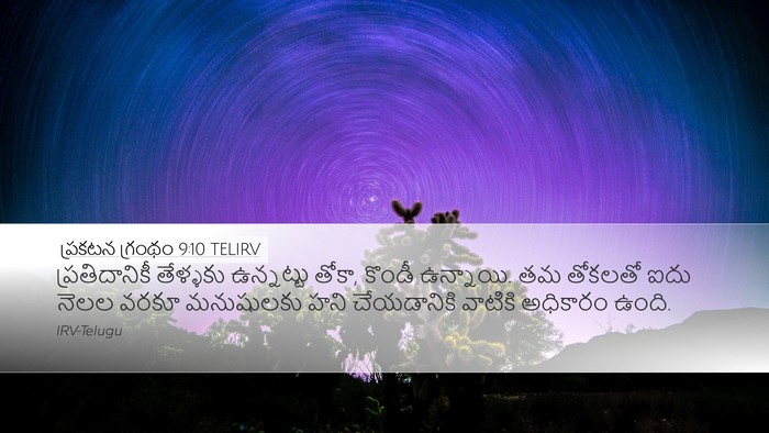 ప్రకటన గ్రంథం 9:10 TELIRV Bible Verse Image