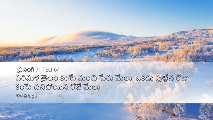 ప్రసంగి 7:1 TELIRV Bible Verse Image