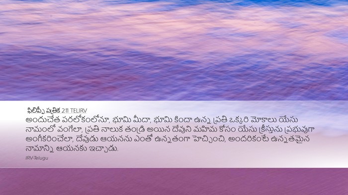 ఫిలిప్పీ పత్రిక 2:11 TELIRV Bible Verse Image