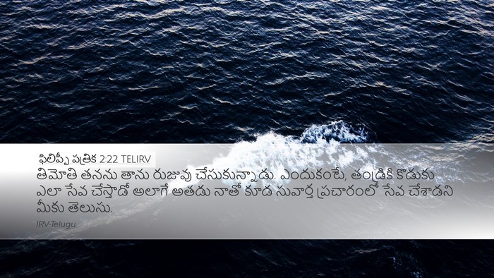 ఫిలిప్పీ పత్రిక 2:22 TELIRV Bible Verse Image