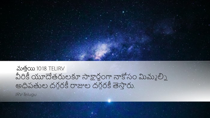 మత్తయి 10:18 TELIRV Bible Verse Image