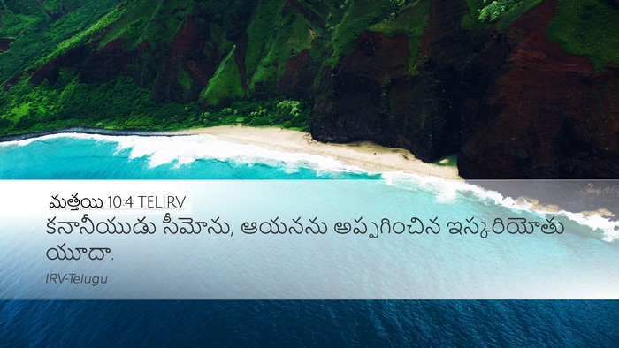 మత్తయి 10:4 TELIRV Desktop Wallpaper - కనానీయుడు సీమోను, - Desktop Bible Verse Wallpaper