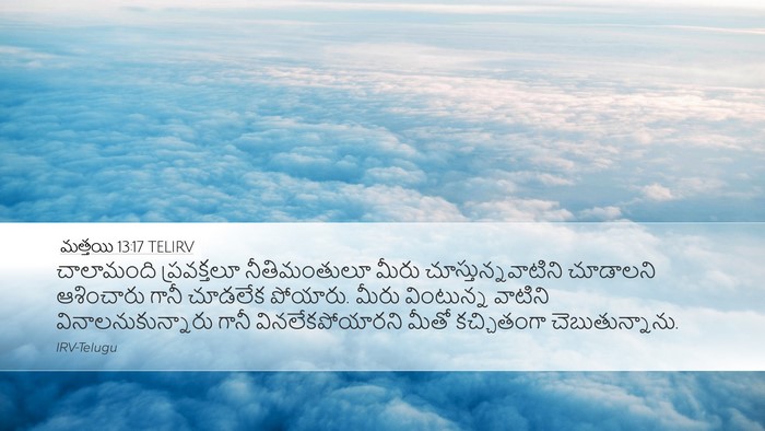 మత్తయి 13:17 TELIRV Bible Verse Image