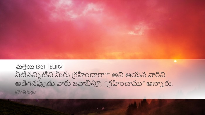 మత్తయి 13:51 TELIRV Bible Verse Image