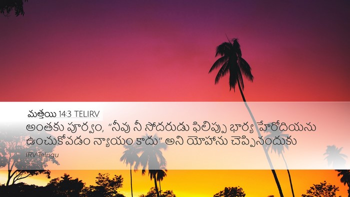 మత్తయి 14:3 TELIRV Bible Verse Image