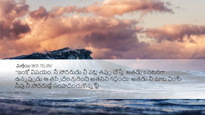 మత్తయి 18:15 TELIRV Bible Verse Image