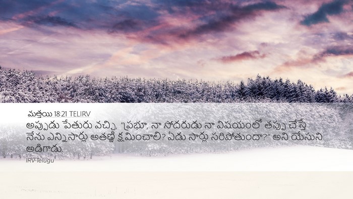 మత్తయి 18:21 TELIRV Bible Verse Image