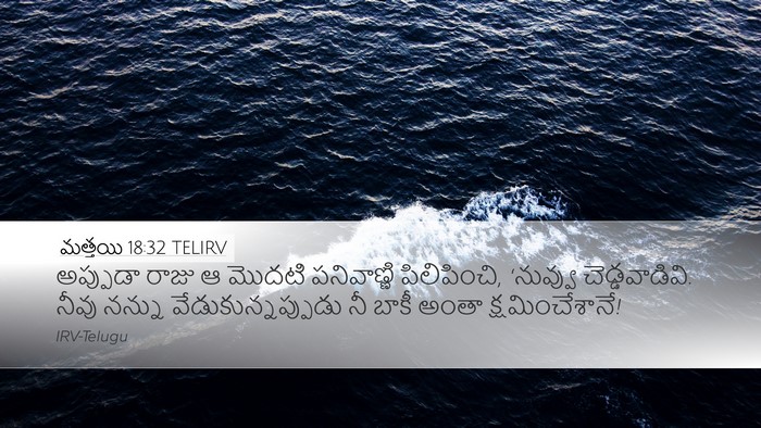 మత్తయి 18:32 TELIRV Desktop Wallpaper - అప్పుడా రాజు ఆ - Desktop Bible Verse Wallpaper