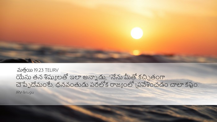 మత్తయి 19:23 TELIRV Bible Verse Image