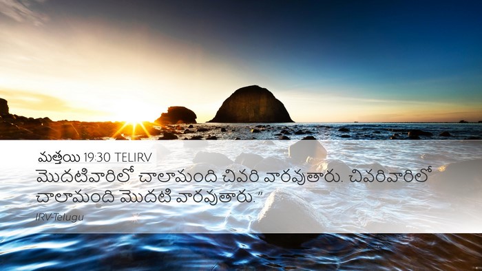 మత్తయి 19:30 TELIRV Bible Verse Image