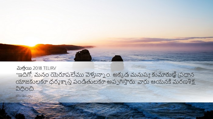 మత్తయి 20:18 TELIRV Desktop Wallpaper - “ఇదిగో, మనం - Desktop Bible Verse Wallpaper