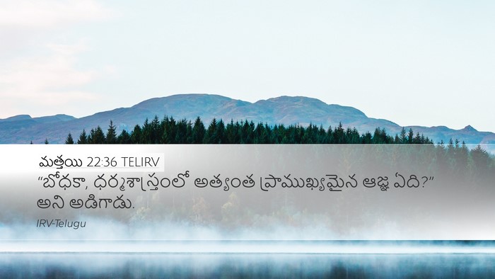 మత్తయి 22:36 TELIRV Bible Verse Image