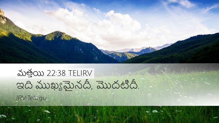 మత్తయి 22:38 TELIRV Desktop Wallpaper - ఇది ముఖ్యమైనదీ, - Desktop Bible Verse Wallpaper