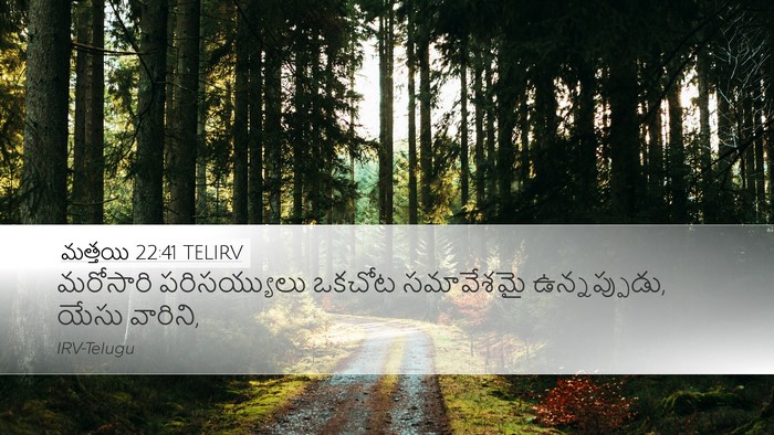 మత్తయి 22:41 TELIRV Desktop Wallpaper - మరోసారి - Desktop Bible Verse Wallpaper