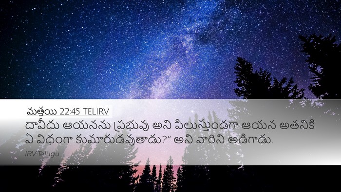 మత్తయి 22:45 TELIRV Desktop Wallpaper - దావీదు ఆయనను - Desktop Bible Verse Wallpaper