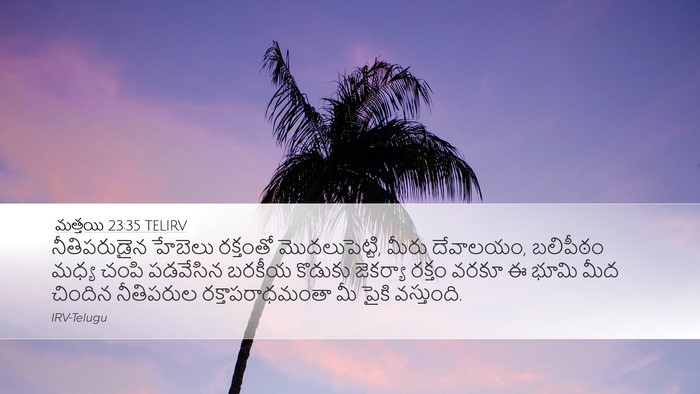 మత్తయి 23:35 TELIRV Bible Verse Image