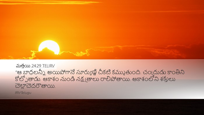 మత్తయి 24:29 TELIRV Bible Verse Image