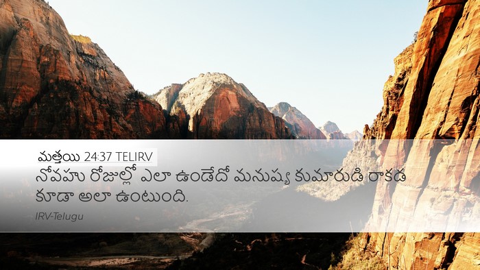 మత్తయి 24:37 TELIRV Bible Verse Image