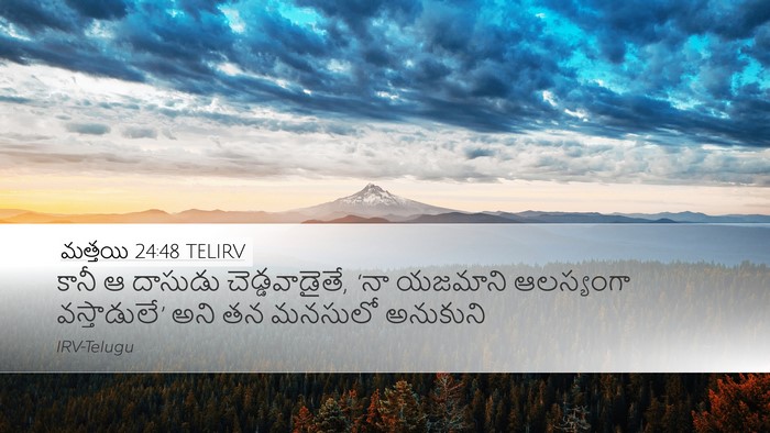 మత్తయి 24:48 TELIRV Bible Verse Image