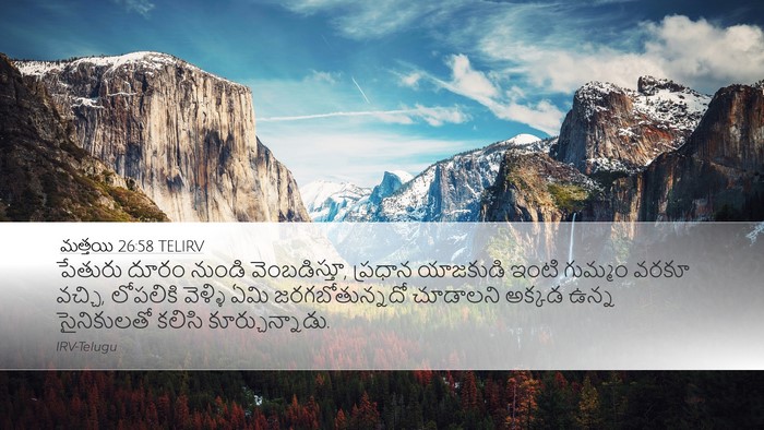 మత్తయి 26:58 TELIRV Bible Verse Image