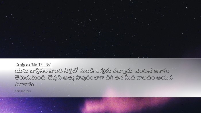 మత్తయి 3:16 TELIRV Bible Verse Image