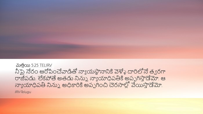 మత్తయి 5:25 TELIRV Bible Verse Image