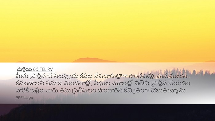 మత్తయి 6:5 TELIRV Bible Verse Image