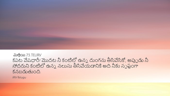 మత్తయి 7:5 TELIRV Bible Verse Image
