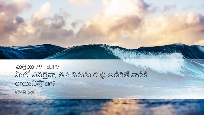 మత్తయి 7:9 TELIRV Desktop Wallpaper - మీలో ఎవరైనా, తన - Desktop Bible Verse Wallpaper