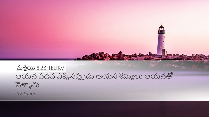 మత్తయి 8:23 TELIRV Bible Verse Image