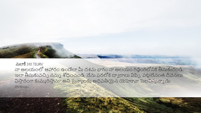 మలాకీ 3:10 TELIRV Bible Verse Image