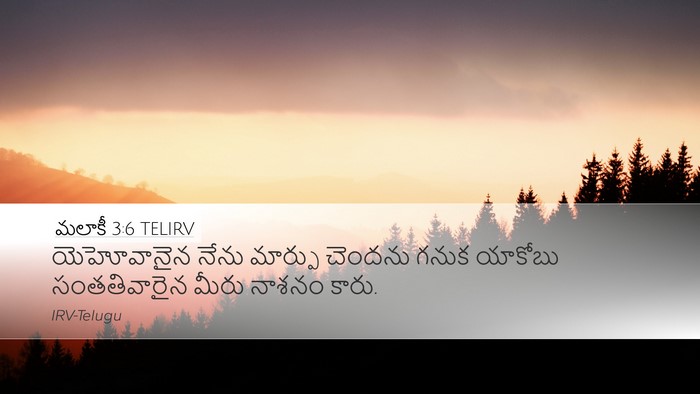 మలాకీ 3:6 TELIRV Bible Verse Image