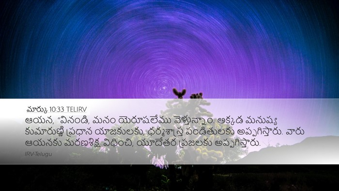 మార్కు 10:33 TELIRV Bible Verse Image