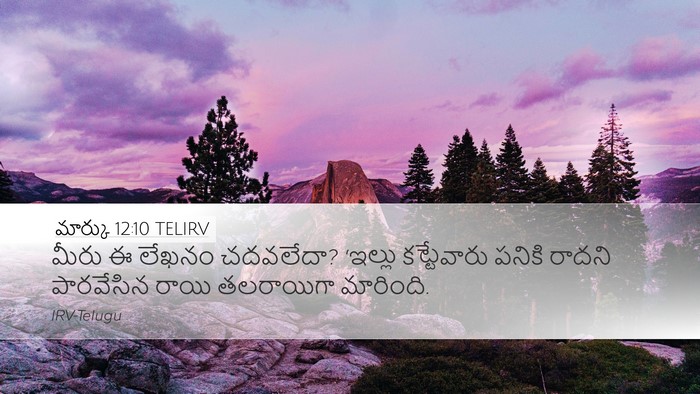 మార్కు 12:10 TELIRV Bible Verse Image