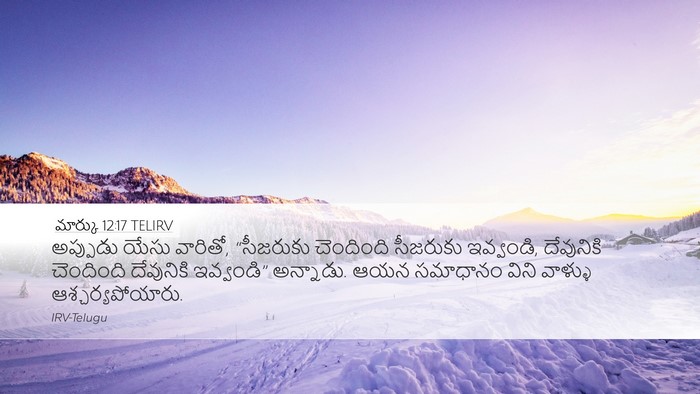 మార్కు 12:17 TELIRV Bible Verse Image