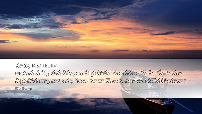 మార్కు 14:37 TELIRV Bible Verse Image