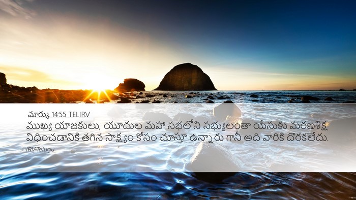 మార్కు 14:55 TELIRV Bible Verse Image