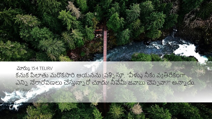 మార్కు 15:4 TELIRV Desktop Wallpaper - కనుక పిలాతు - Desktop Bible Verse Wallpaper