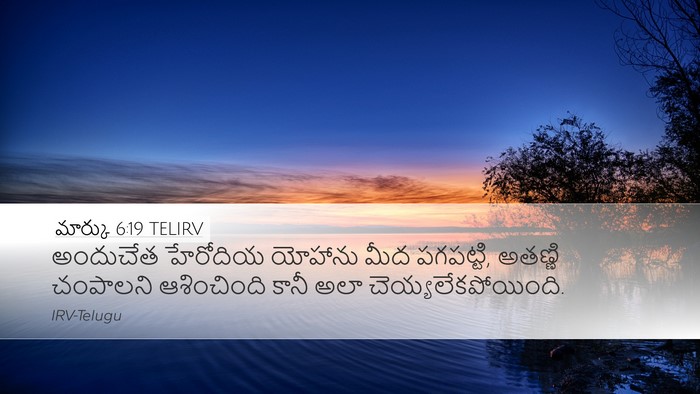 మార్కు 6:19 TELIRV Bible Verse Image