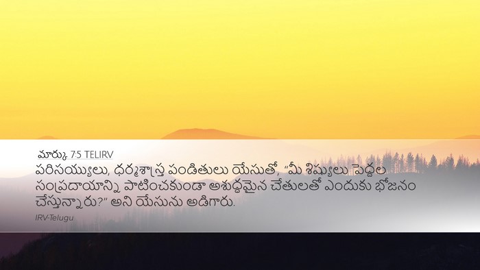 మార్కు 7:5 TELIRV Bible Verse Image